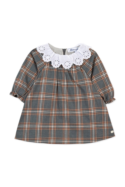 Dress - Dark grey check - Image principale