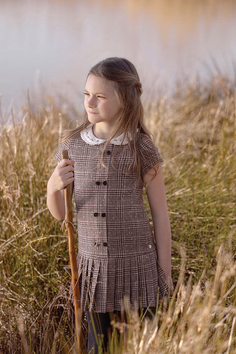 Kleid - Grau Glencheck - Image principale