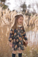 Jurk - Navy stof Liberty