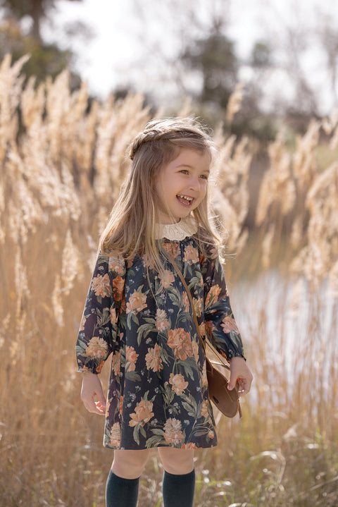 Robe - Marine tissu liberty - Image principale