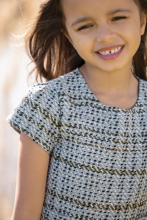 Robe - Jacquard vert orage - Image principale