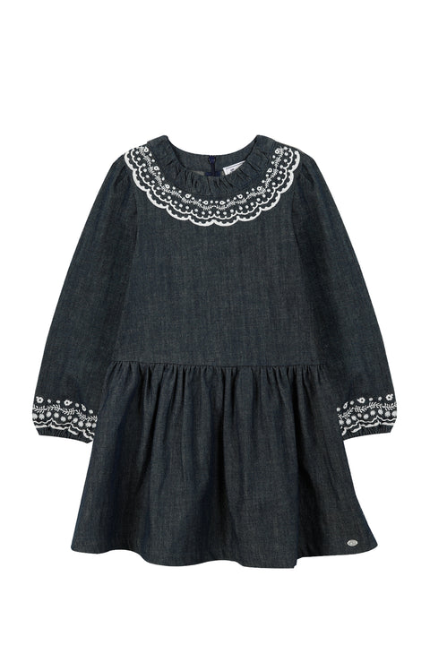 Dress - Denim broderie anglaise - Image principale