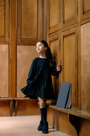 Jurk - Navy geplooid