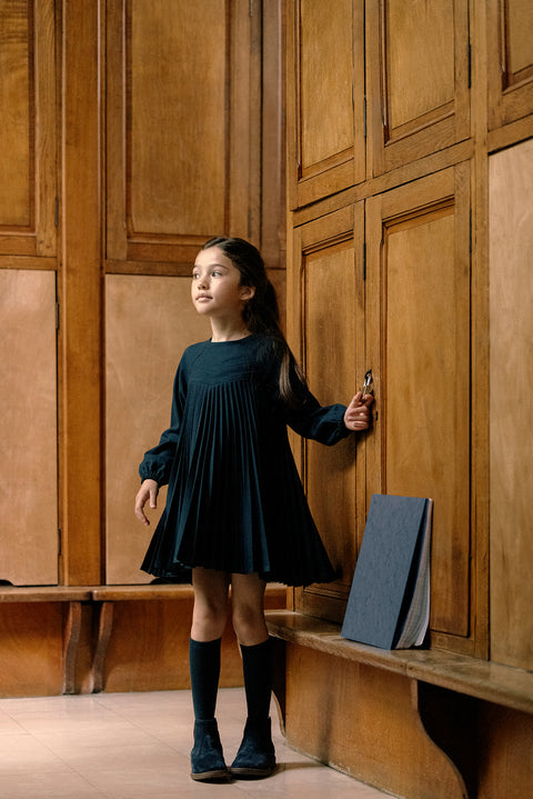 Robe - Marine plissée - Image principale