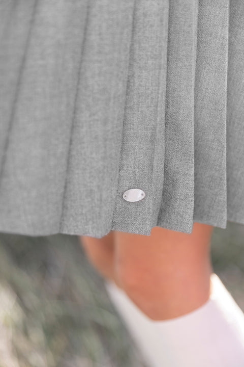 Robe - Gris chiné plisée - Image principale