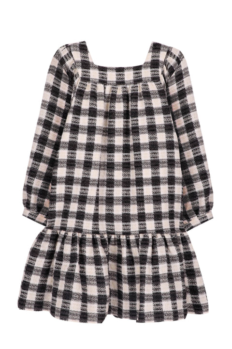 Robe - Pied de poule gris chiné - Image principale