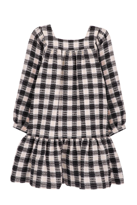 Robe - Pied de poule gris chiné - Image principale