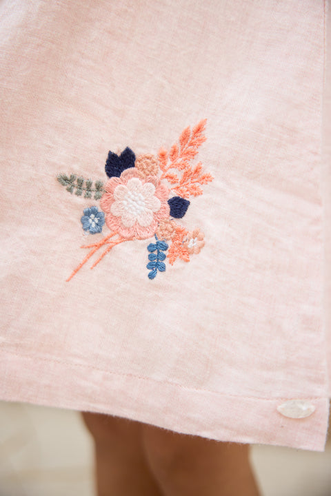 Robe - Rose imprimé fleuri - Image principale