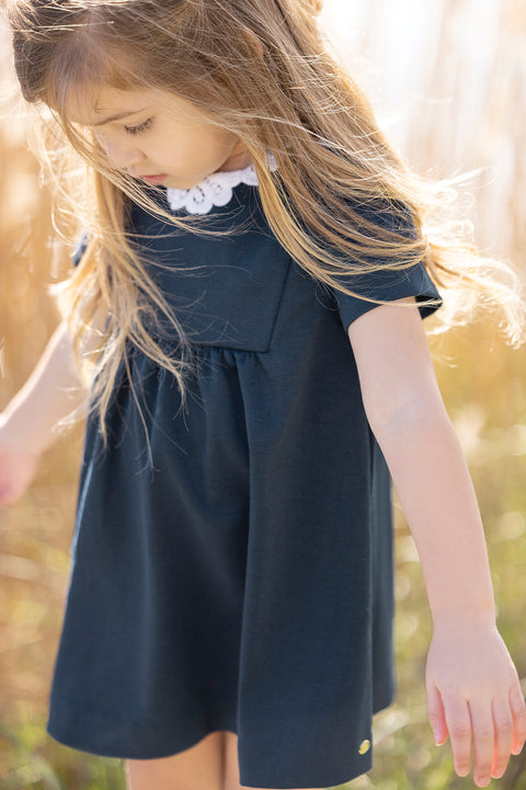 Robe - Marine Dentelle - Image principale