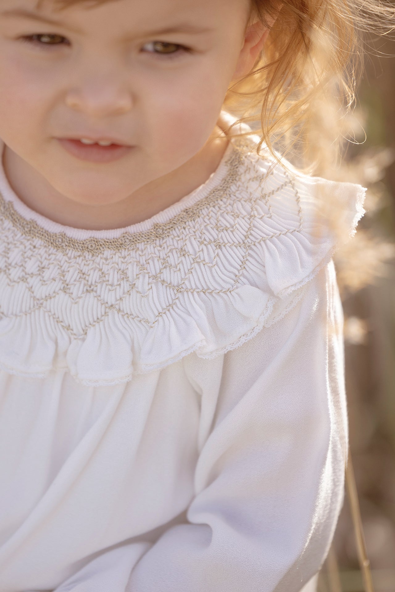 Vestito - Madreperla Colletto Ricamato Oro