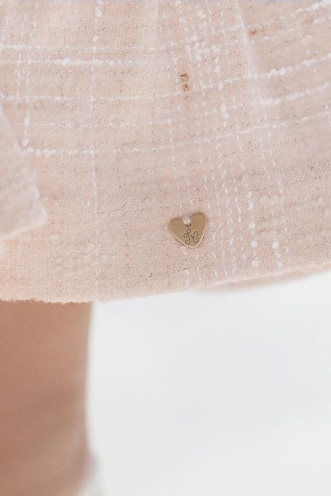 Robe - Rose pâle fil doré volanté - Image principale