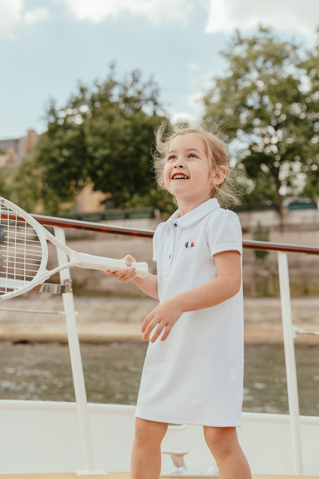 Robe - Polo blanc éponge - Image principale