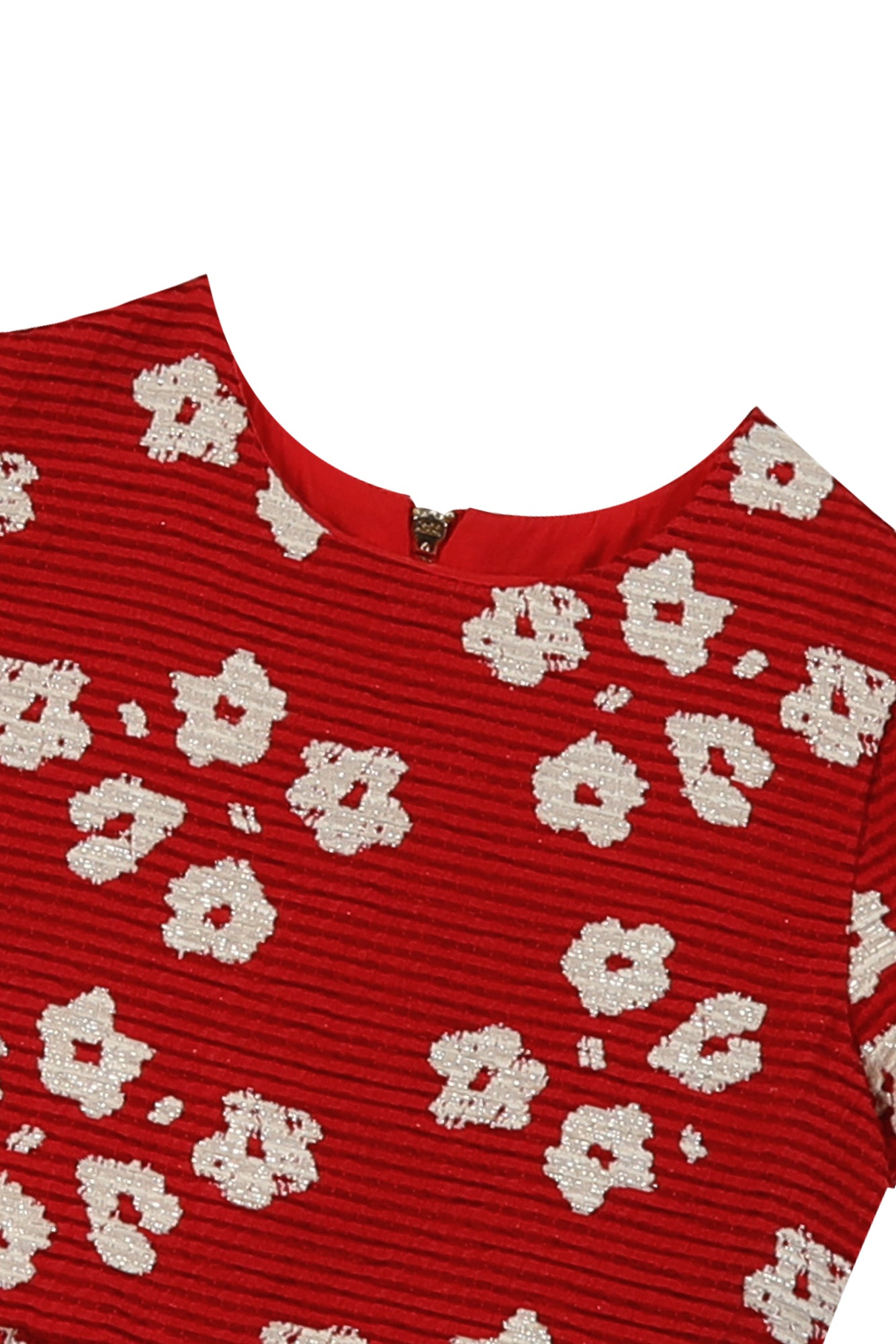 Vestito - Jacquard Fiorito Rosso