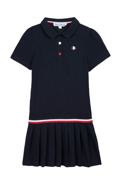 Robe - polo marine maille piquée - Image principale