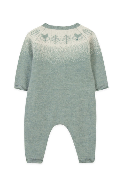 Combinaison longue - Vert motif jacquard - Image principale