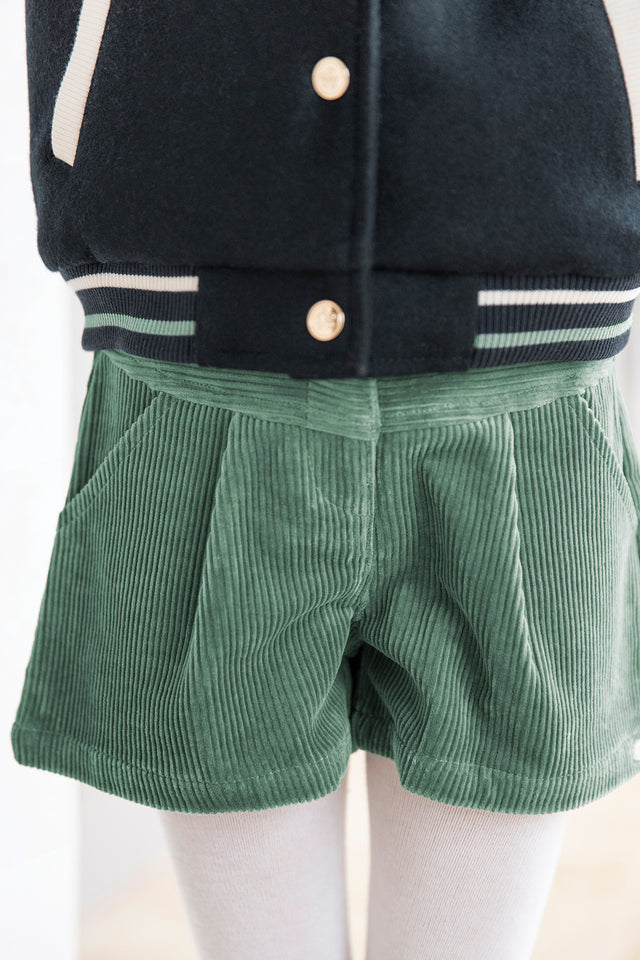 Short - Green in Velvet - Image principale