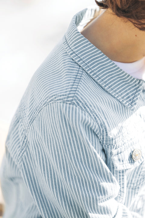 Veste - Rayé bleu ciel - Image principale