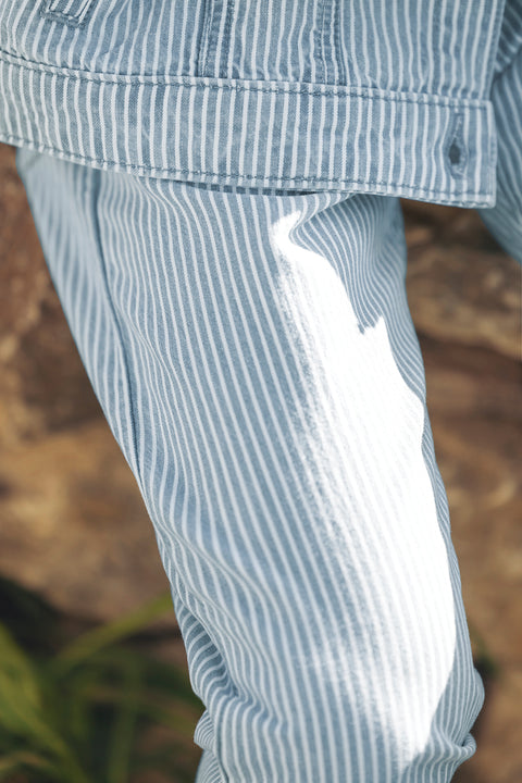 Trousers - Blue striped - Image principale