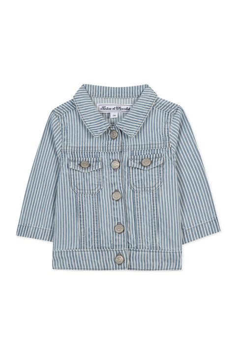 Veste - Rayé bleu ciel - Image principale