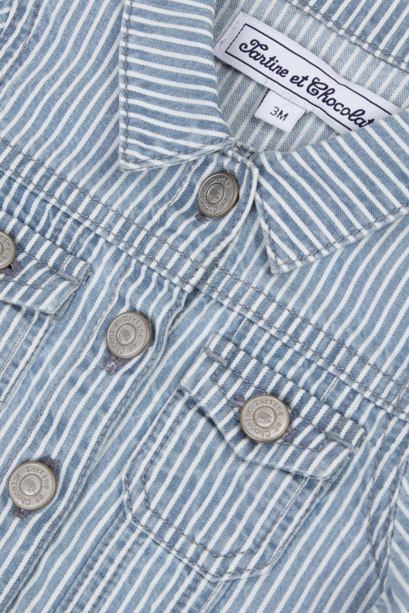 Jacket - Gestrepen Licht blauw