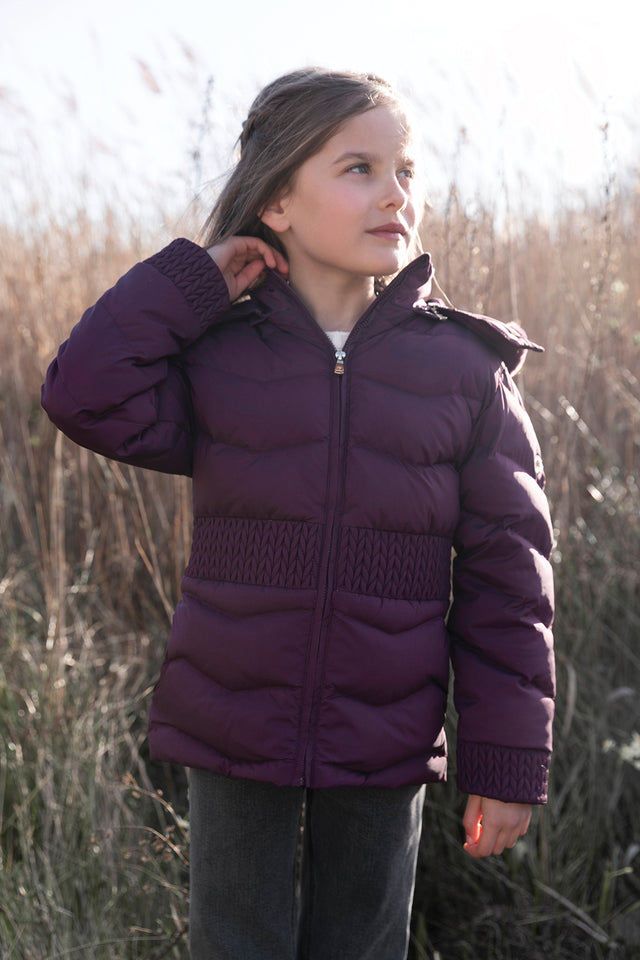 Doudoune - Violet Imitation fourrure - Image principale