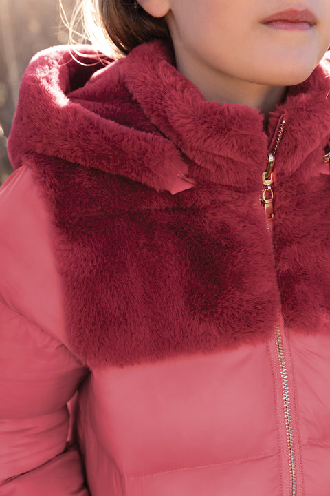 Down jacket - Water-repellent raspberry - Image principale