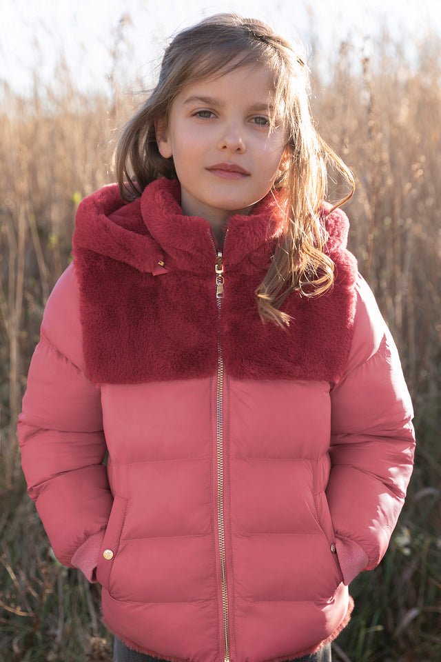 Down jacket - Water-repellent raspberry - Image principale