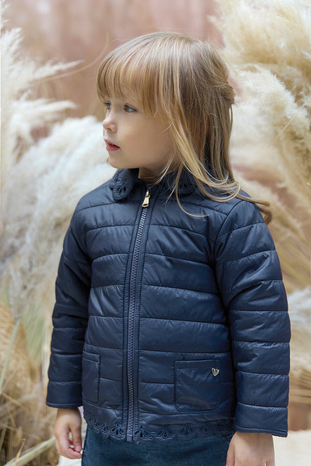 Down jacket - Navy Embrodery English - Image principale