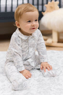 Pyjama's - Gedruktinspiratie toile de jouy Grijs