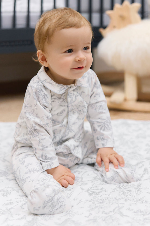 Pijama - Estampado inspiración toile de jouy Gris - Image principale