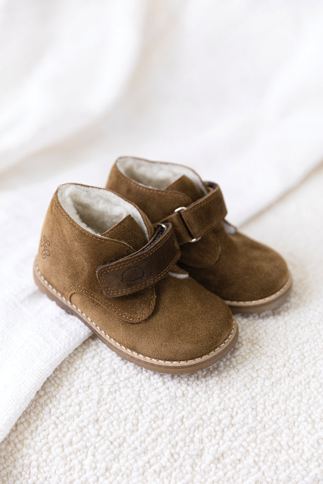 Bottines - Nubuck camel fourré - Image principale