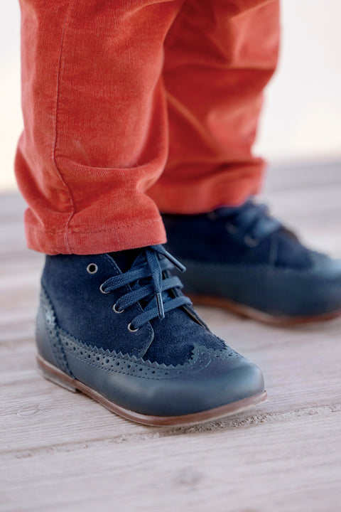 Bottines - Cuir marine - Image principale