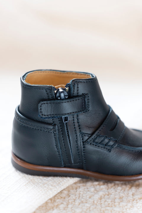 Mocassins - Cuir Marine - Image principale