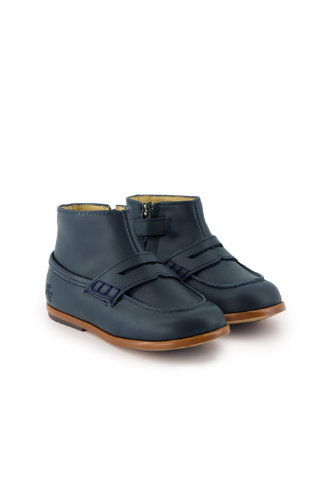 Mocasines - Piel azul marino - Image principale