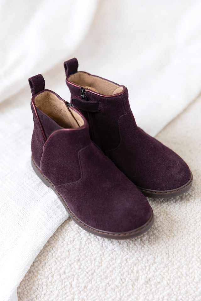 Bottines - Cuir aubergine - Image principale