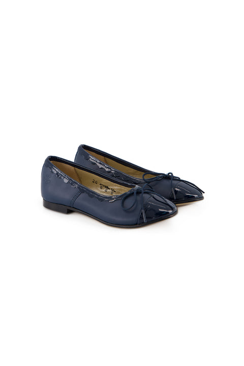 Ballerines - Cuir marine - Image principale