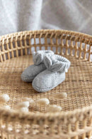 Chaussons - Maille torsadé gris clair