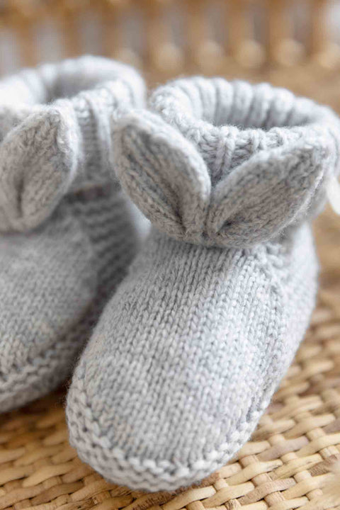 Chaussons - Maille torsadé gris clair - Image principale