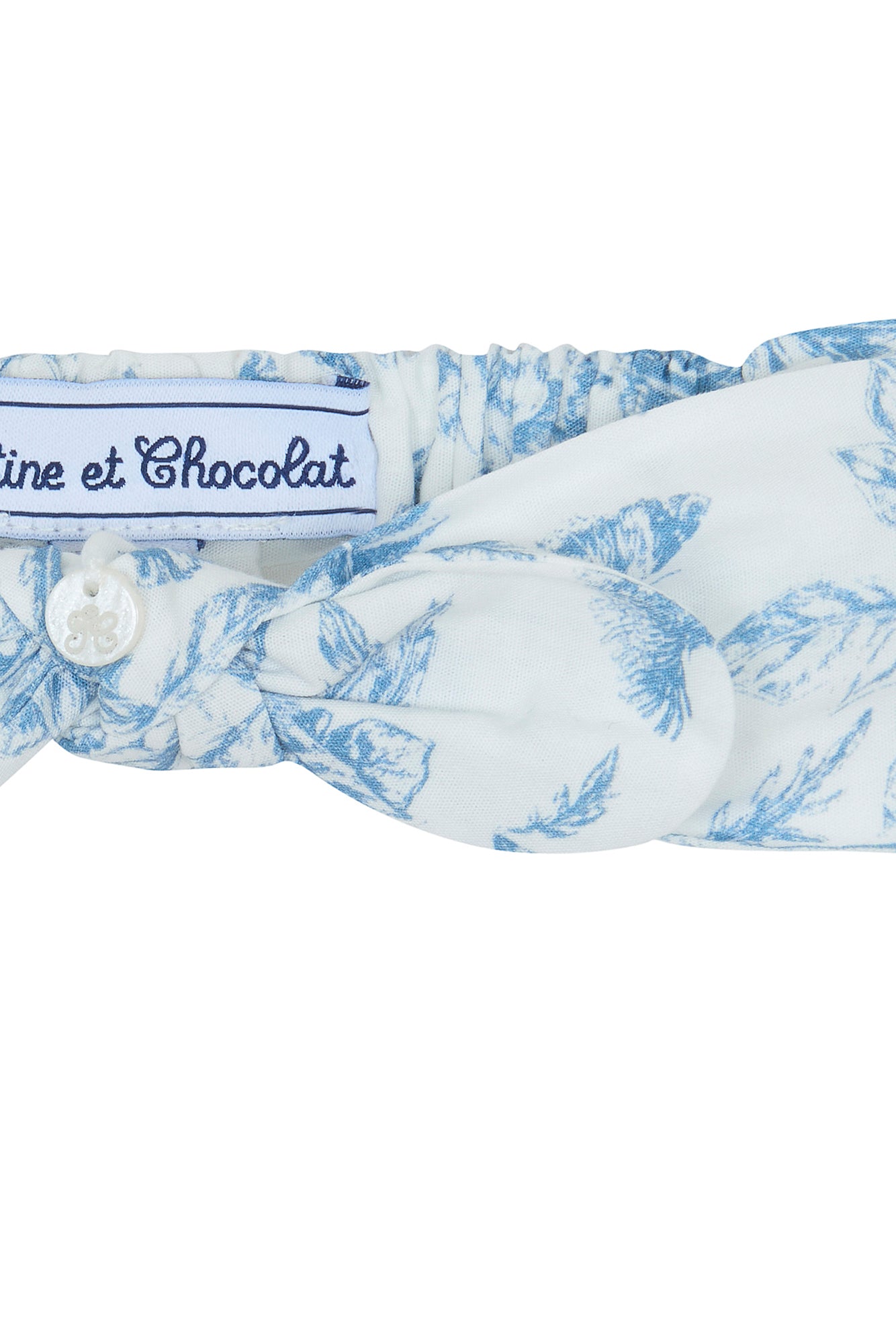 Stirnband - Blau DruckInspiration Toile de Jouy