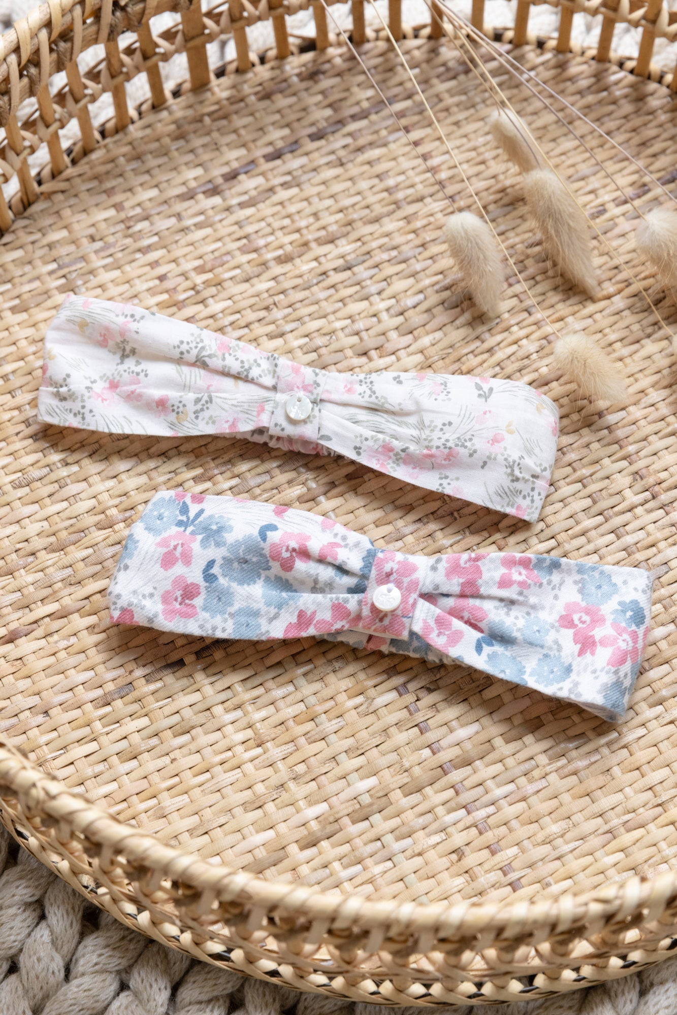 Bandeau - Framboise imprimé fleuri