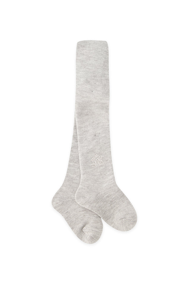 Collant - Gris chiné clair coton - Image principale