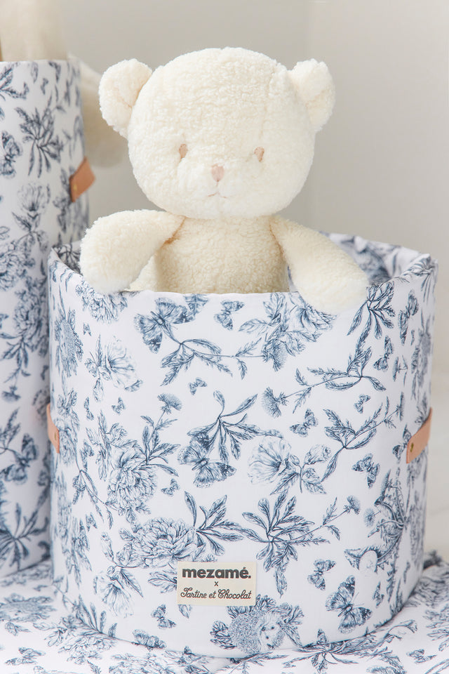 Petite panière toile de jouy bleu - Mèzamé x Tartine et Chocolat - Image principale