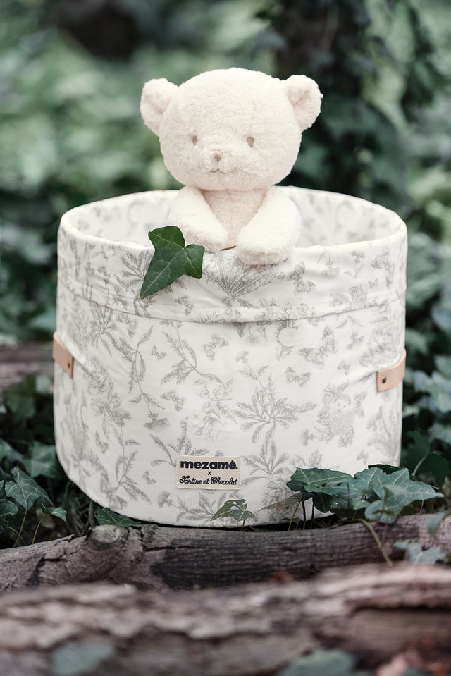 Petite panière toile de jouy gris - Mèzamé x Tartine et Chocolat - Image principale