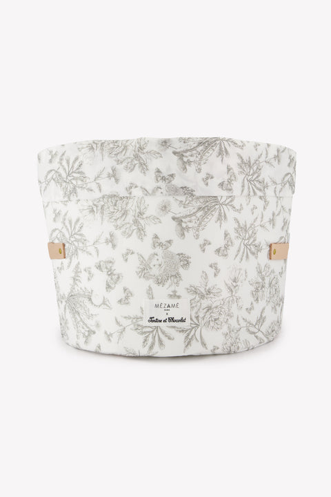 Petite panière toile de jouy gris - Mèzamé x Tartine et Chocolat - Image principale