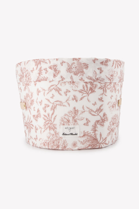 Petite panière toile de jouy rose - Mèzamé x Tartine et Chocolat - Image principale