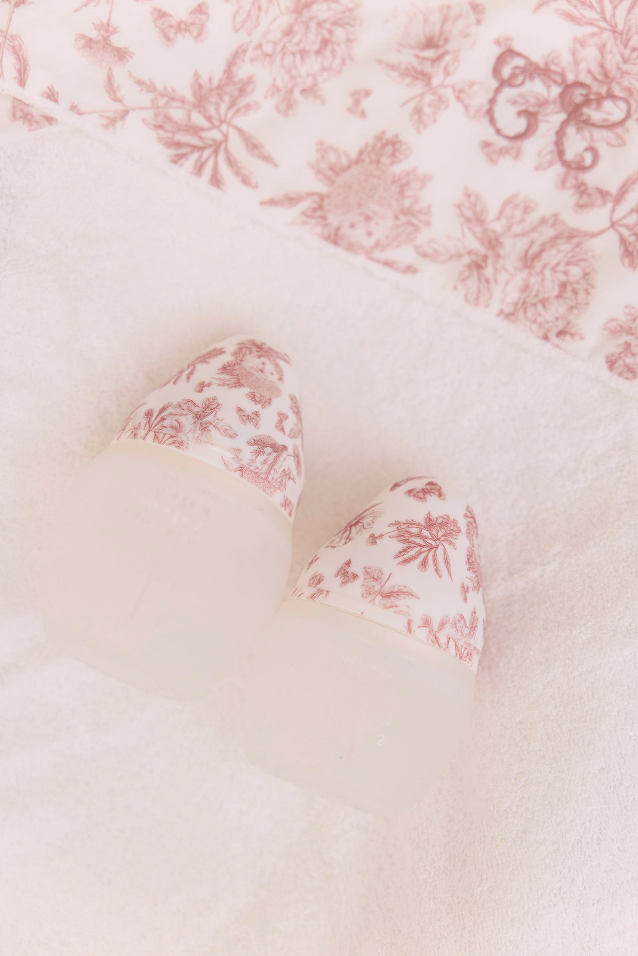 Anti-colic bottle - Toile de jouy Pink Élhée x Tartine et Chocolat
