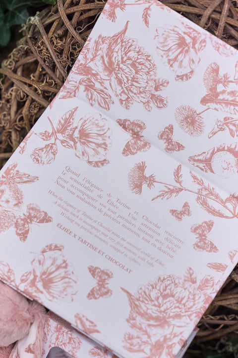 Coffret biberon et doudou - Toile de jouy rose Élhée x Tartine et Chocolat - Image principale