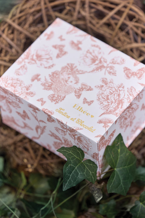 Coffret biberon et doudou - Toile de jouy rose Élhée x Tartine et Chocolat - Image principale