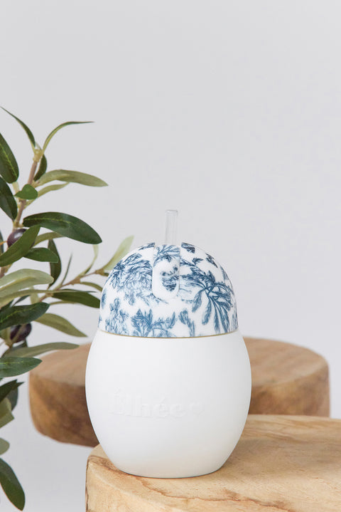 Tasse à paille Coconut - Toile de jouy bleu Élhée x Tartine et Chocolat - Image principale