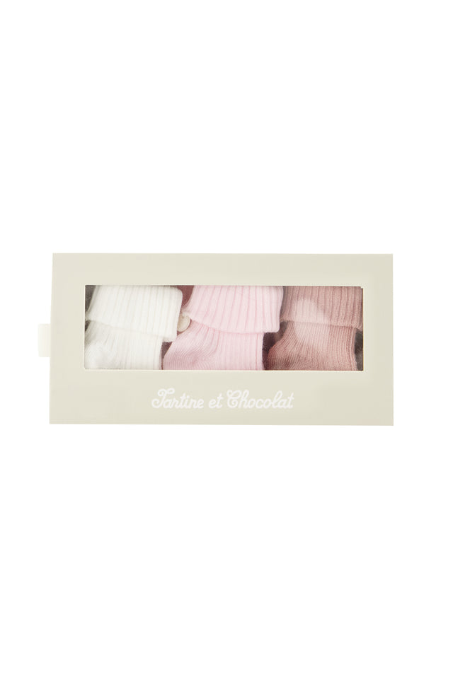 Socken-Box - Blassrosa Baumwolle - Image principale